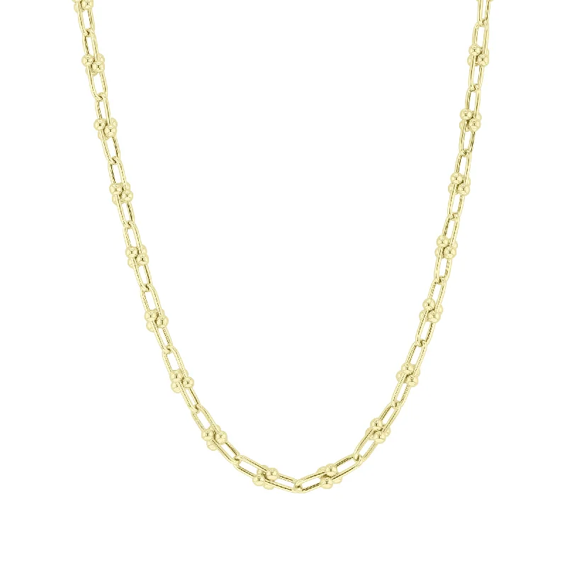 formal wear chain necklacesContender U Link Gold Chain Necklace 18“