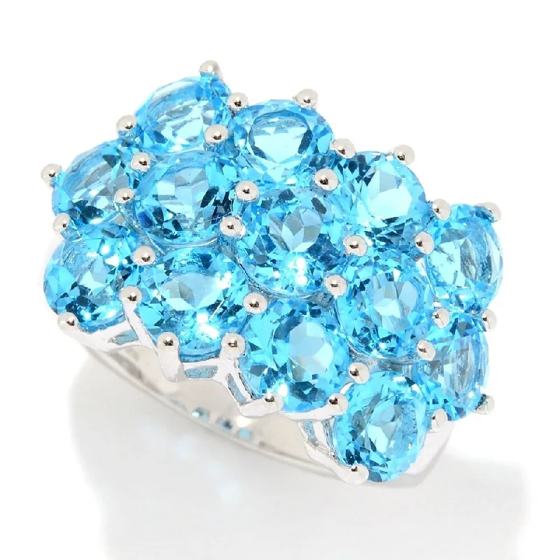 Garnet Gemstone Rings in 18K Gold Vermeil with Intricate Engravings for a Traditional AestheticSterling Silver Swiss Blue Topaz Round Cut 3 Row Ring Garnet Gemstone Rings in 18K Gold Vermeil with Intricate Engravings for a Traditional AestheticSterling Silver Swiss Blue Topaz Round Cut 3 Row Ring