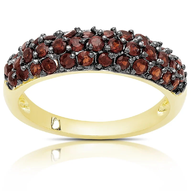 Tanzanite Gemstone Rings in 10K Gold with a Trilogy Design for a Sophisticated GiftDolce Giavonna Gold Over Silver Three Row Garnet Ring Tanzanite Gemstone Rings in 10K Gold with a Trilogy Design for a Sophisticated GiftDolce Giavonna Gold Over Silver Three Row Garnet Ring