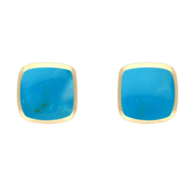 Moissanite - Set Wedding Bands in Yellow Gold for a Sparkling and Ethical Alternative to Diamonds9ct Yellow Gold Turquoise Dinky Cushion Stud Earrings Moissanite - Set Wedding Bands in Yellow Gold for a Sparkling and Ethical Alternative to Diamonds9ct Yellow Gold Turquoise Dinky Cushion Stud Earrings