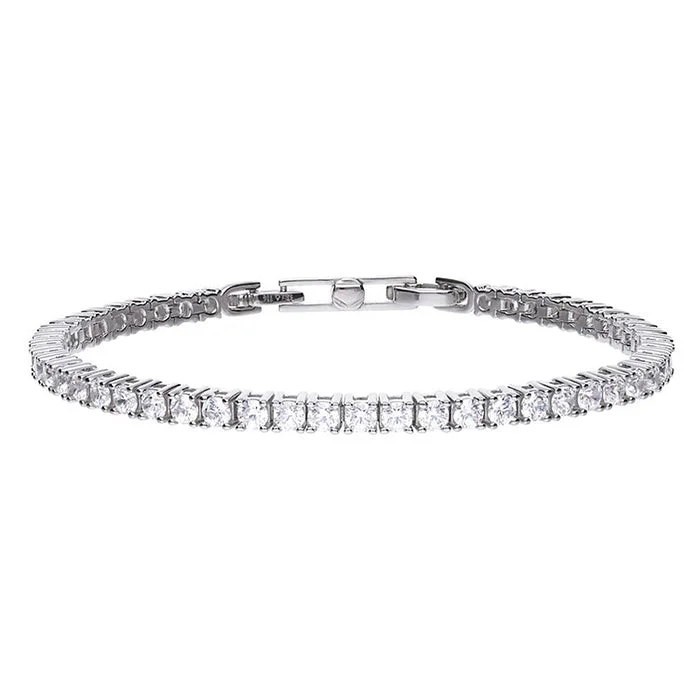 Pearl - and - Diamond - Studded Wedding Bands in White Gold for a Feminine and Elegant TouchClaw Set Zirconia Tennis Bracelet Pearl - and - Diamond - Studded Wedding Bands in White Gold for a Feminine and Elegant TouchClaw Set Zirconia Tennis Bracelet