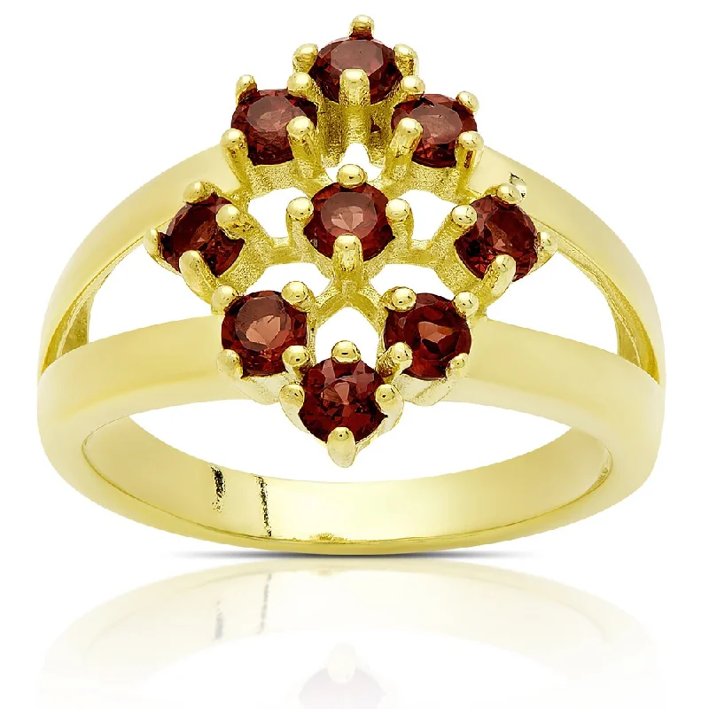 Emerald Gemstone Rings Set in Platinum with Filigree Work for a Vintage - Inspired LookDolce Giavonna Gold Over Sterling Silver Garnet Ring Emerald Gemstone Rings Set in Platinum with Filigree Work for a Vintage - Inspired LookDolce Giavonna Gold Over Sterling Silver Garnet Ring