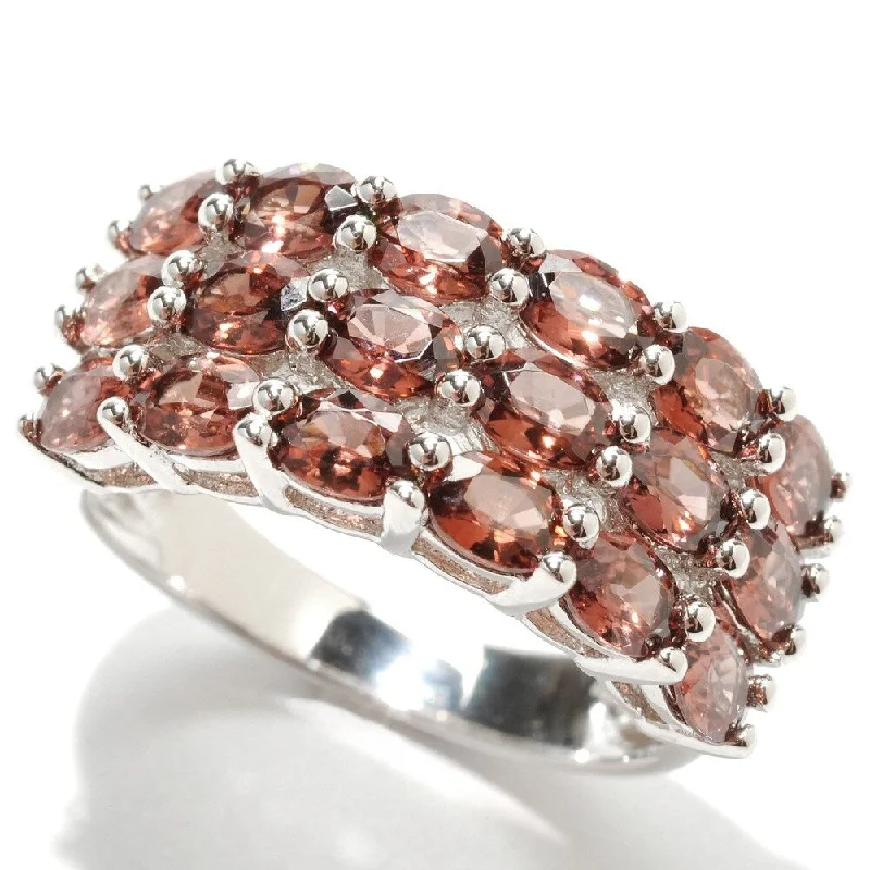 Amethyst Gemstone Rings in Sterling Silver with a Halo of Cubic Zirconia for a Budget - Friendly LuxurySterling Silver 4.32Ctw Raspberry Zircon Ring