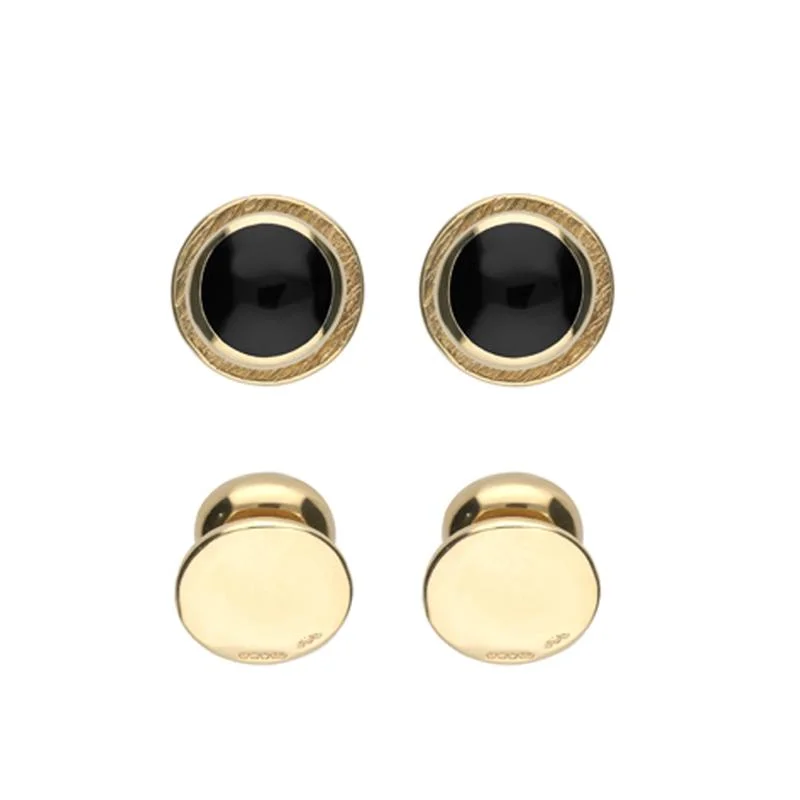 Matte - Black Ceramic Wedding Bands with a Polished Edge for a Sleek and Modern Appearance9ct Yellow Gold Whitby Jet Framed Round Shirt Studs Matte - Black Ceramic Wedding Bands with a Polished Edge for a Sleek and Modern Appearance9ct Yellow Gold Whitby Jet Framed Round Shirt Studs