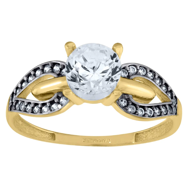 Men's Peridot Engagement Rings in 14K Gold - Filled Metal with a Micro - Pave SettingKeene Jewelers 10kt Two-tone Gold Womens Round Cubic Zirconia Engagement Ring Men's Peridot Engagement Rings in 14K Gold - Filled Metal with a Micro - Pave SettingKeene Jewelers 10kt Two-tone Gold Womens Round Cubic Zirconia Engagement Ring