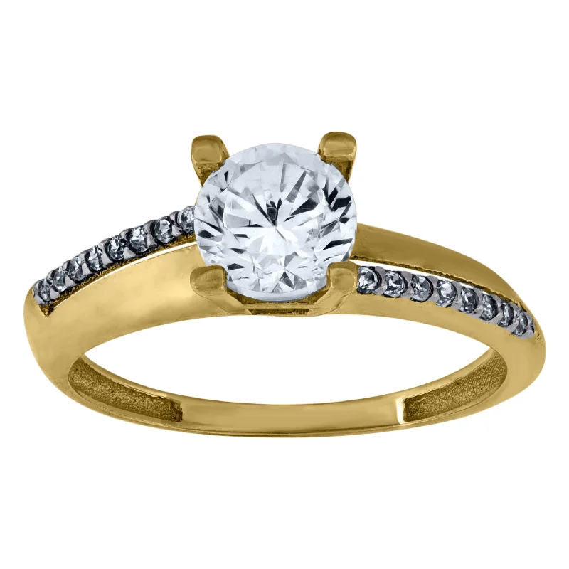 Men's Sapphire Engagement Rings in 18K White Gold with Pave Diamond AccentsKeene Jewelers 10kt Two-tone Gold Womens Round Cubic Zirconia Engagement Ring Men's Sapphire Engagement Rings in 18K White Gold with Pave Diamond AccentsKeene Jewelers 10kt Two-tone Gold Womens Round Cubic Zirconia Engagement Ring