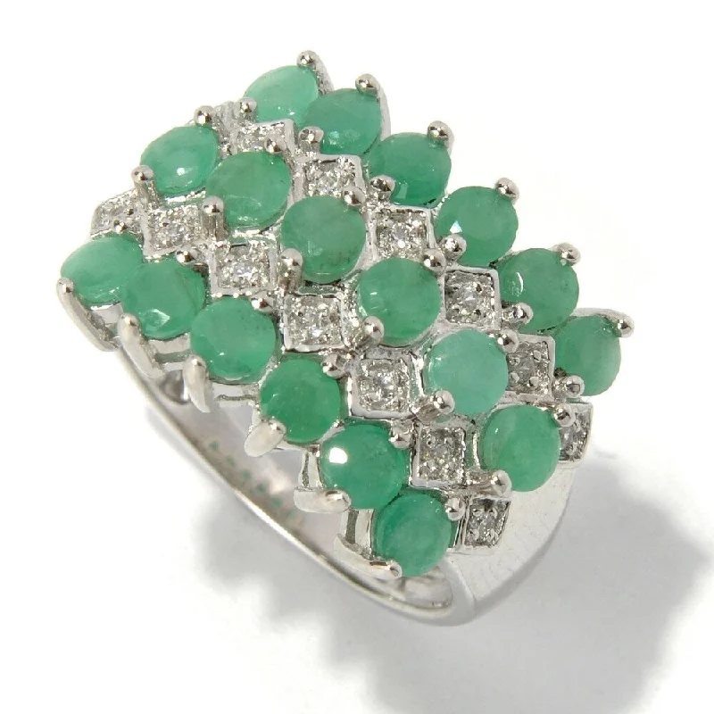 Moonstone Gemstone Rings in Silver - Plated Copper with a Celtic - Inspired Pattern for a Mystical VibePlatinum O/ Silver 2.17Ctw Sakota Emerald Cluster Ring Moonstone Gemstone Rings in Silver - Plated Copper with a Celtic - Inspired Pattern for a Mystical VibePlatinum O/ Silver 2.17Ctw Sakota Emerald Cluster Ring