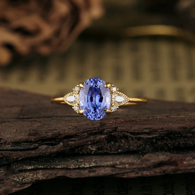 Men's Opal Engagement Rings in 10K Gold with a Milgrain - Trimmed BandGemsMagic Oval Cut Sapphire Three-Stone Engagement Ring Men's Opal Engagement Rings in 10K Gold with a Milgrain - Trimmed BandGemsMagic Oval Cut Sapphire Three-Stone Engagement Ring