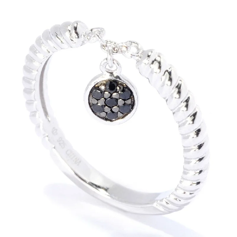 Iolite Gemstone Rings in 10K Gold with a Twisted Band for a Distinctive and Stylish AccessorySterling Silver Round Black Spinel Dangle Charm Stack Band Ring Iolite Gemstone Rings in 10K Gold with a Twisted Band for a Distinctive and Stylish AccessorySterling Silver Round Black Spinel Dangle Charm Stack Band Ring