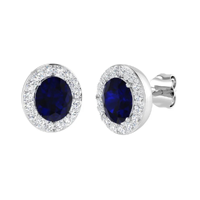 Art Deco - Inspired Wedding Bands with Geometric Patterns in Platinum for a Retro and Glamorous StyleOval Sapphire & Diamond Halo Stud Earrings Art Deco - Inspired Wedding Bands with Geometric Patterns in Platinum for a Retro and Glamorous StyleOval Sapphire & Diamond Halo Stud Earrings