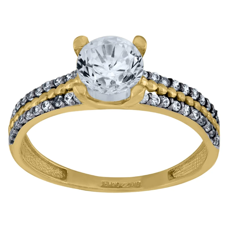 Men's Opal Engagement Rings in 10K Gold with a Milgrain - Trimmed BandKeene Jewelers 10kt Two-tone Gold Womens Round Cubic Zirconia Double Row Engagement Ring Men's Opal Engagement Rings in 10K Gold with a Milgrain - Trimmed BandKeene Jewelers 10kt Two-tone Gold Womens Round Cubic Zirconia Double Row Engagement Ring