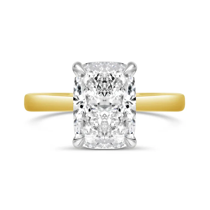 Cushion Solitaire Engagement Ring 3.51ct