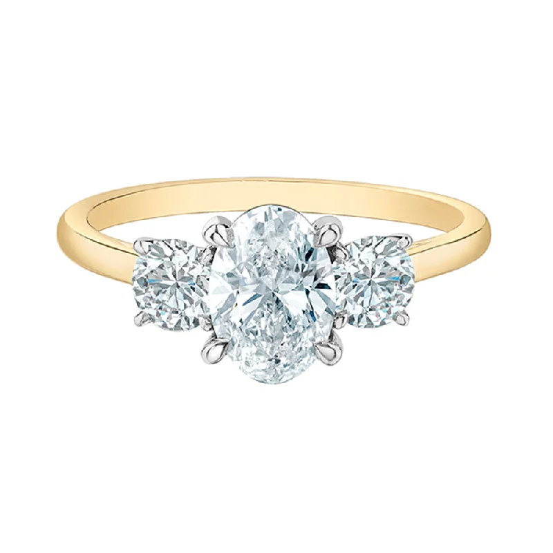 Vintage - Style Filigree Wedding Bands in 14K Gold for a Romantic and Antique - Inspired AestheticOval & Round Diamond Three Stone Engagement Ring 3.06ct Vintage - Style Filigree Wedding Bands in 14K Gold for a Romantic and Antique - Inspired AestheticOval & Round Diamond Three Stone Engagement Ring 3.06ct