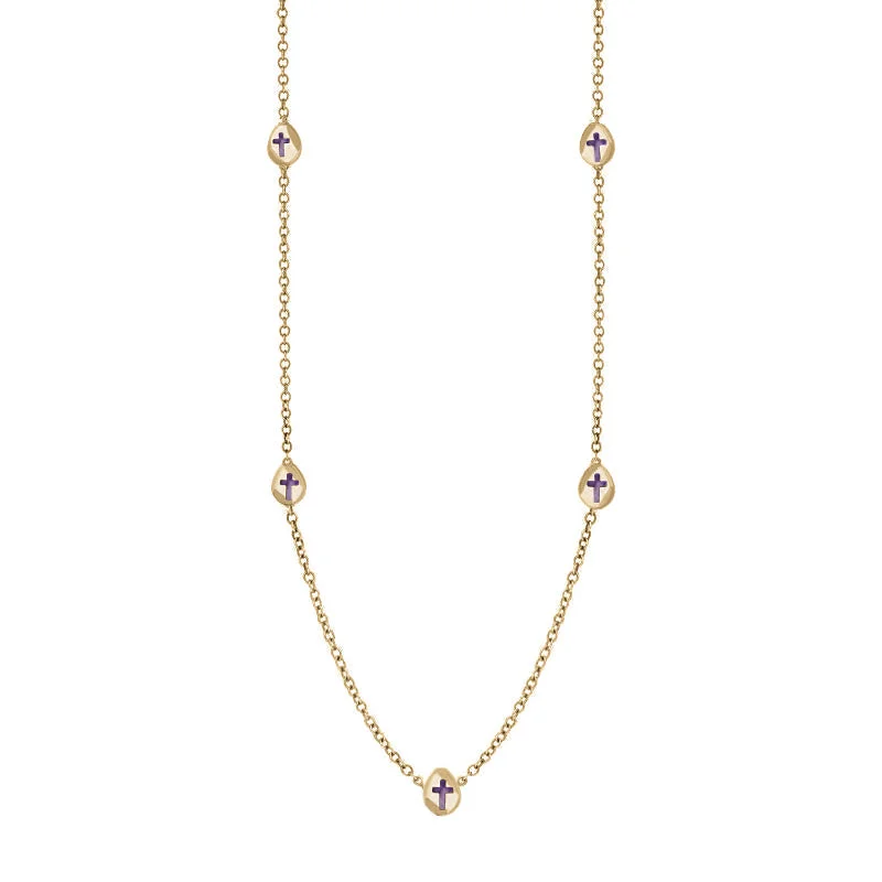 kids chain necklaces safety18ct Yellow Gold Blue John Cross Link Disc Chain Necklace kids chain necklaces safety18ct Yellow Gold Blue John Cross Link Disc Chain Necklace