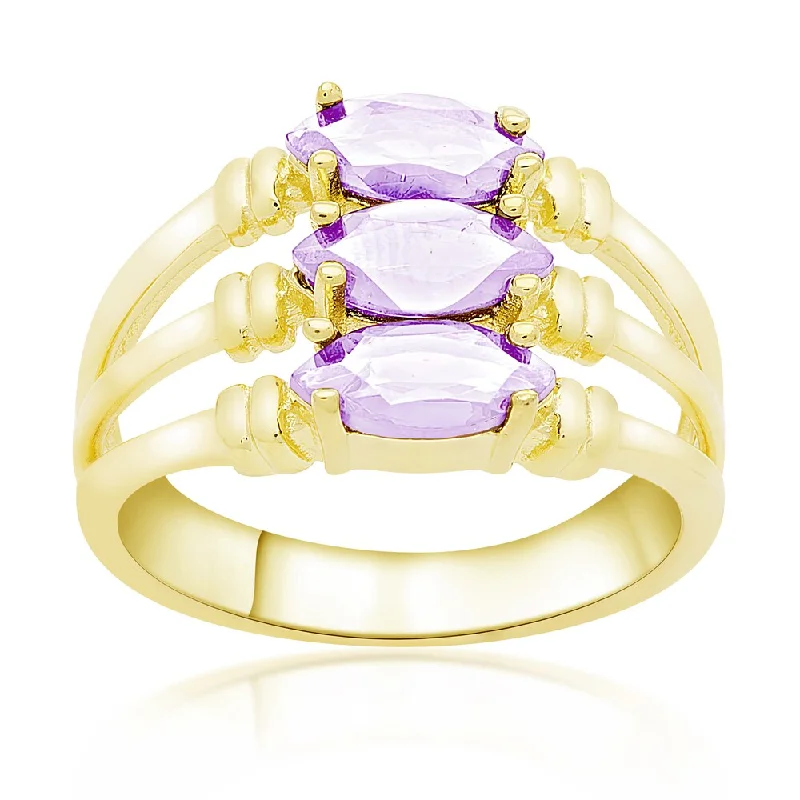 Emerald Gemstone Rings Set in Platinum with Filigree Work for a Vintage - Inspired LookDolce Giavonna Gold Over Sterling Silver Marquise Gemstone Three Band Ring Emerald Gemstone Rings Set in Platinum with Filigree Work for a Vintage - Inspired LookDolce Giavonna Gold Over Sterling Silver Marquise Gemstone Three Band Ring