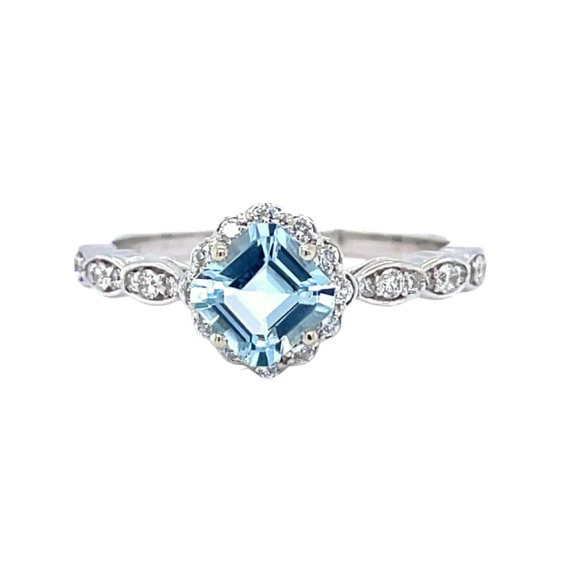 Men's Opal Engagement Rings in 10K Gold with a Milgrain - Trimmed BandVintage Aquamarine Engagement Ring | Asscher Cut with Diamond Halo Men's Opal Engagement Rings in 10K Gold with a Milgrain - Trimmed BandVintage Aquamarine Engagement Ring | Asscher Cut with Diamond Halo