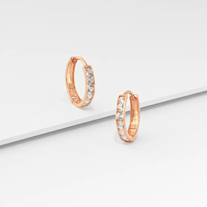 Custom - Engraved Titanium Wedding Bands with Personalized Messages for a One - of - a - Kind and Sentimental Piece9K Rose Gold Zirconia Huggie Earrings 10mm Custom - Engraved Titanium Wedding Bands with Personalized Messages for a One - of - a - Kind and Sentimental Piece9K Rose Gold Zirconia Huggie Earrings 10mm