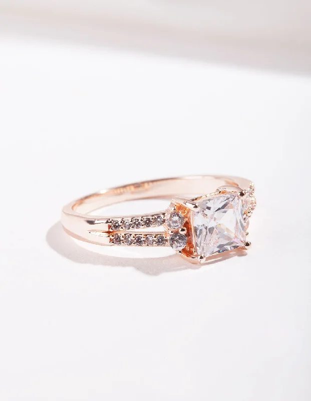 Men's Turquoise Engagement Rings in 925 Silver with a Southwestern - Inspired BandRose Gold Double Band Cubic Zirconia Ring Men's Turquoise Engagement Rings in 925 Silver with a Southwestern - Inspired BandRose Gold Double Band Cubic Zirconia Ring