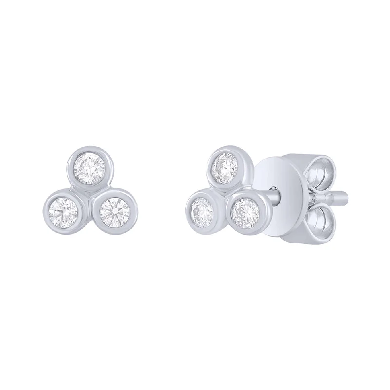 Moissanite - Set Wedding Bands in Yellow Gold for a Sparkling and Ethical Alternative to DiamondsTriple Bezel Diamond Stud Earrings 0.13ct Moissanite - Set Wedding Bands in Yellow Gold for a Sparkling and Ethical Alternative to DiamondsTriple Bezel Diamond Stud Earrings 0.13ct
