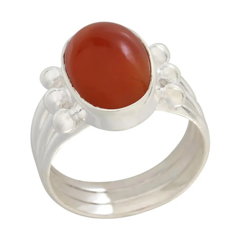 Agate Gemstone Rings in Sterling Silver with a Mosaic - Inspired Inlay for a Bohemian Style925 Sterling Silver Carnelian Solitaire Ring Agate Gemstone Rings in Sterling Silver with a Mosaic - Inspired Inlay for a Bohemian Style925 Sterling Silver Carnelian Solitaire Ring