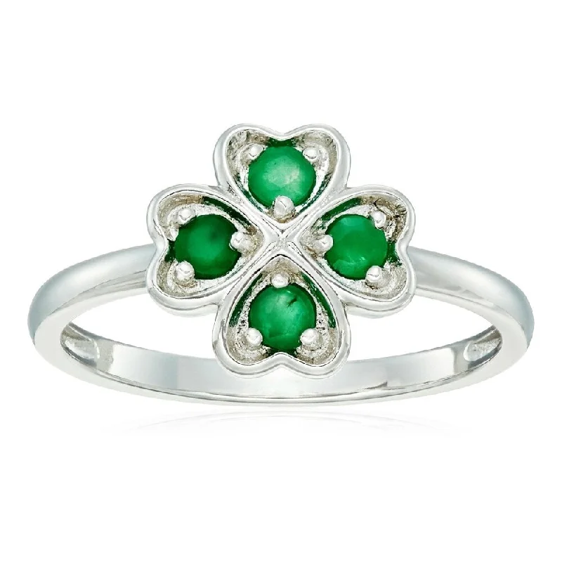 Tourmaline Gemstone Rings in 18K Two - Tone Gold with a Floral - Shaped Setting for a Feminine TouchSterling Silver Genuine Emerald Clover Ring, Size 7 Tourmaline Gemstone Rings in 18K Two - Tone Gold with a Floral - Shaped Setting for a Feminine TouchSterling Silver Genuine Emerald Clover Ring, Size 7