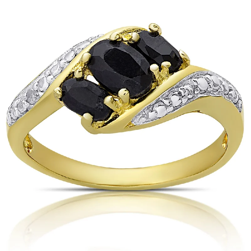 Tourmaline Gemstone Rings in 18K Two - Tone Gold with a Floral - Shaped Setting for a Feminine TouchDolce Giavonna Gold Over Sterling Silver Sapphire and Diamond Accent Three Stone Ring Tourmaline Gemstone Rings in 18K Two - Tone Gold with a Floral - Shaped Setting for a Feminine TouchDolce Giavonna Gold Over Sterling Silver Sapphire and Diamond Accent Three Stone Ring