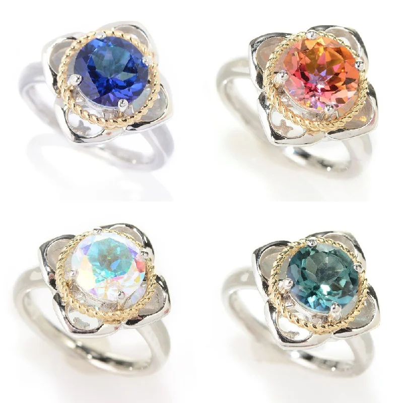 Aquamarine Gemstone Rings in 9K Gold with a Bezel Setting for a Modern and Secure FitTwo-tone Sterling Silver and 14k Topaz Flower Ring Aquamarine Gemstone Rings in 9K Gold with a Bezel Setting for a Modern and Secure FitTwo-tone Sterling Silver and 14k Topaz Flower Ring
