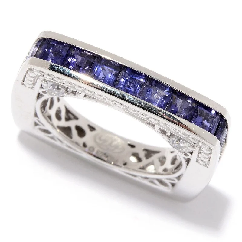 Aquamarine Gemstone Rings in 9K Gold with a Bezel Setting for a Modern and Secure FitSterling Silver Iolite & White Zircon Square Band Ring Aquamarine Gemstone Rings in 9K Gold with a Bezel Setting for a Modern and Secure FitSterling Silver Iolite & White Zircon Square Band Ring