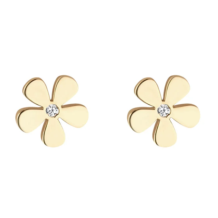 Adjustable - Fit Wedding Bands in Gold - Plated Metal for a Comfortable and Custom - Fitting OptionWhite Stone Flower Stud Earrings Adjustable - Fit Wedding Bands in Gold - Plated Metal for a Comfortable and Custom - Fitting OptionWhite Stone Flower Stud Earrings