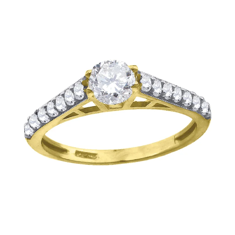 Men's Sapphire Engagement Rings in 18K White Gold with Pave Diamond AccentsKeene Jewelers 10kt Two-tone Gold Womens Cubic Zirconia Engagement Ring Men's Sapphire Engagement Rings in 18K White Gold with Pave Diamond AccentsKeene Jewelers 10kt Two-tone Gold Womens Cubic Zirconia Engagement Ring