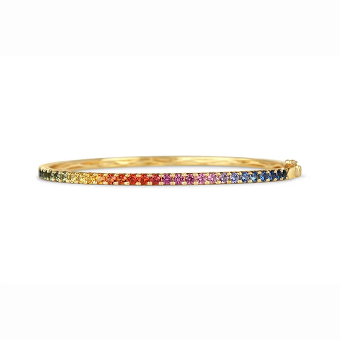 Laser - Etched Floral Design Wedding Bands in Palladium for a Delicate and Intricate LookRocks Multi Coloured Sapphire Rainbow Bangle Laser - Etched Floral Design Wedding Bands in Palladium for a Delicate and Intricate LookRocks Multi Coloured Sapphire Rainbow Bangle
