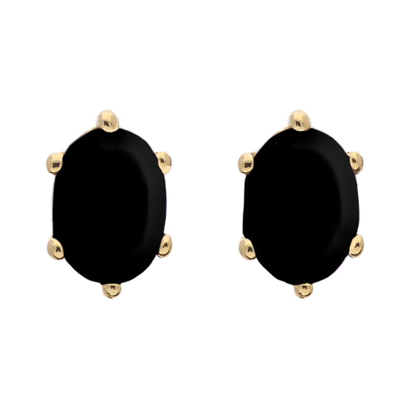 Two - Tone Gold and Silver Wedding Bands with a Twist Design for a Contemporary and Eye - Catching Style9ct Yellow Gold Sterling Silver Whitby Jet Stepping Stones 4x7mm Oval Claw Set Stud Earrings D