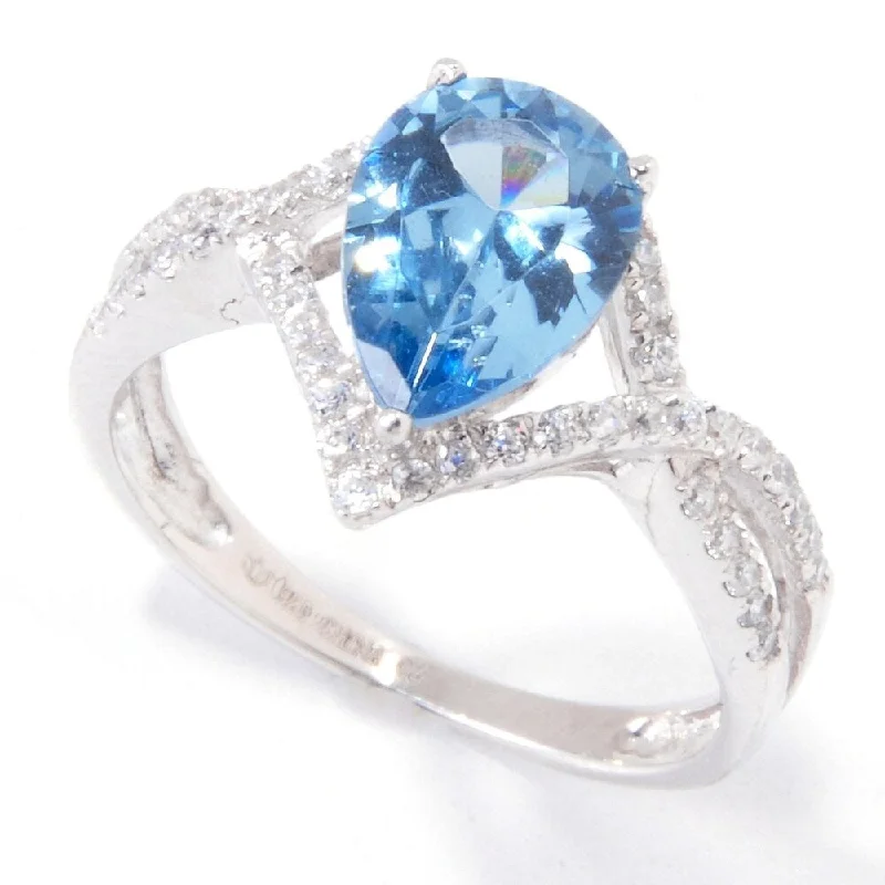 Agate Gemstone Rings in Sterling Silver with a Mosaic - Inspired Inlay for a Bohemian StyleSterling Silver 2.23ctw Blue Color CZ Solitaire w/Accent Ring Agate Gemstone Rings in Sterling Silver with a Mosaic - Inspired Inlay for a Bohemian StyleSterling Silver 2.23ctw Blue Color CZ Solitaire w/Accent Ring