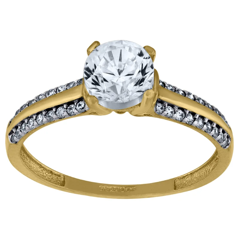 Men's Ruby Engagement Rings in Rose Gold with a Solitaire Design for a Romantic GestureKeene Jewelers 14kt Two-tone Gold Womens Cubic Zirconia Polished Finish Engagement Ring Men's Ruby Engagement Rings in Rose Gold with a Solitaire Design for a Romantic GestureKeene Jewelers 14kt Two-tone Gold Womens Cubic Zirconia Polished Finish Engagement Ring