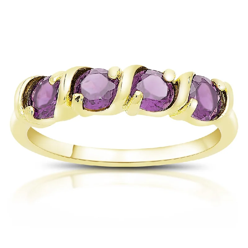 Jasper Gemstone Rings in 18K Gold Vermeil with a Matte Finish for a Subtle and Elegant LookDolce Giavonna Gold Over Sterling Silver Round Gemstone Four Stone Ring Jasper Gemstone Rings in 18K Gold Vermeil with a Matte Finish for a Subtle and Elegant LookDolce Giavonna Gold Over Sterling Silver Round Gemstone Four Stone Ring