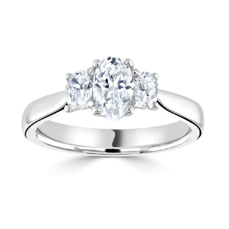 Men's Aquamarine Engagement Rings in 9K Gold with a Bezel - Set StoneThe Oval Cut Platinum Laboratory Grown Diamond Three Stone Engagement Ring Men's Aquamarine Engagement Rings in 9K Gold with a Bezel - Set StoneThe Oval Cut Platinum Laboratory Grown Diamond Three Stone Engagement Ring