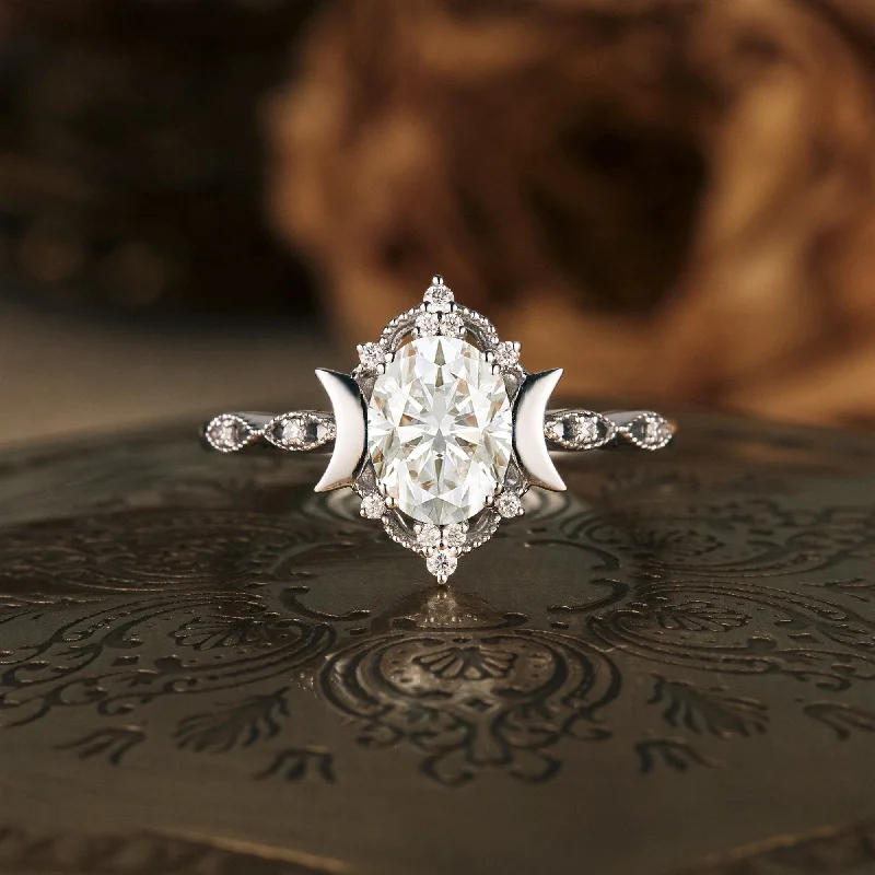 Men's Agate Engagement Rings in Sterling Silver with a Mosaic - Style InlayGemsMagic Vintage Oval Cut Moissanite Cluster White Gold Engagement Ring Men's Agate Engagement Rings in Sterling Silver with a Mosaic - Style InlayGemsMagic Vintage Oval Cut Moissanite Cluster White Gold Engagement Ring