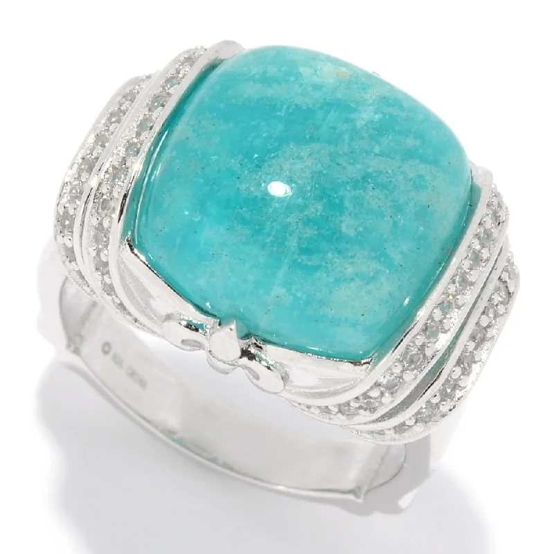 Alexandrite Gemstone Rings in Platinum with a Hidden Halo for a Rare and Luxurious PieceSterling Silver 14mm Cushion Shaped Amazonite & White Zircon Ring Alexandrite Gemstone Rings in Platinum with a Hidden Halo for a Rare and Luxurious PieceSterling Silver 14mm Cushion Shaped Amazonite & White Zircon Ring