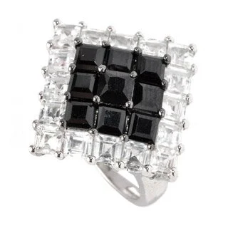 Tourmaline Gemstone Rings in 18K Two - Tone Gold with a Floral - Shaped Setting for a Feminine TouchPlatinum Over Sterling Silver Black Spinel and Cubic Zirconia Ring Tourmaline Gemstone Rings in 18K Two - Tone Gold with a Floral - Shaped Setting for a Feminine TouchPlatinum Over Sterling Silver Black Spinel and Cubic Zirconia Ring