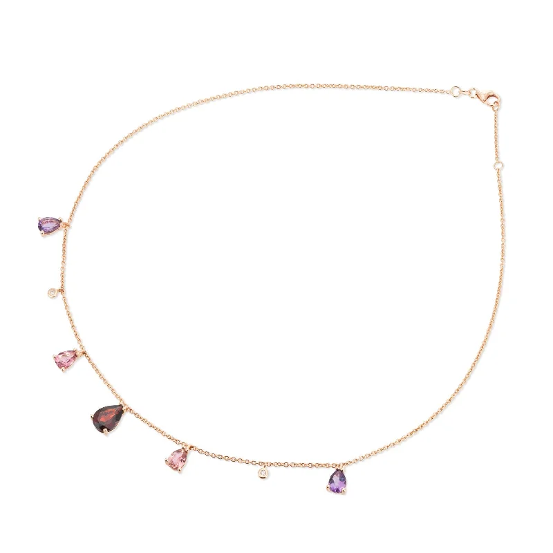 chain necklaces for bridesPonte Vecchio Iris 18ct Rose Gold Garnet Tourmaline Amethyst Diamond Chain Necklace chain necklaces for bridesPonte Vecchio Iris 18ct Rose Gold Garnet Tourmaline Amethyst Diamond Chain Necklace
