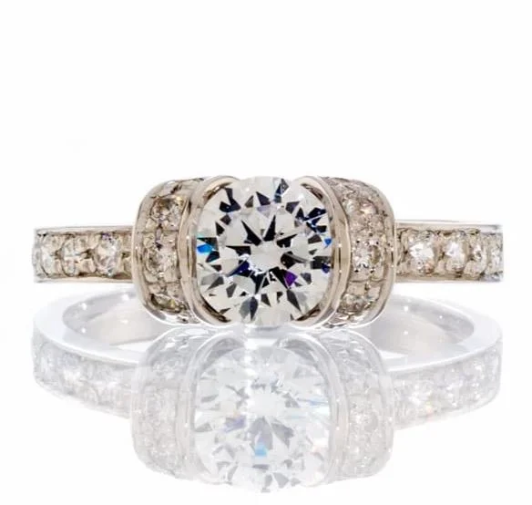 Men's Topaz Engagement Rings in 10K Gold with a Channel - Set Diamond BandRound Semi-Bezel Set Cubic Zirconia Engagement Ring In Sterling Silver Men's Topaz Engagement Rings in 10K Gold with a Channel - Set Diamond BandRound Semi-Bezel Set Cubic Zirconia Engagement Ring In Sterling Silver