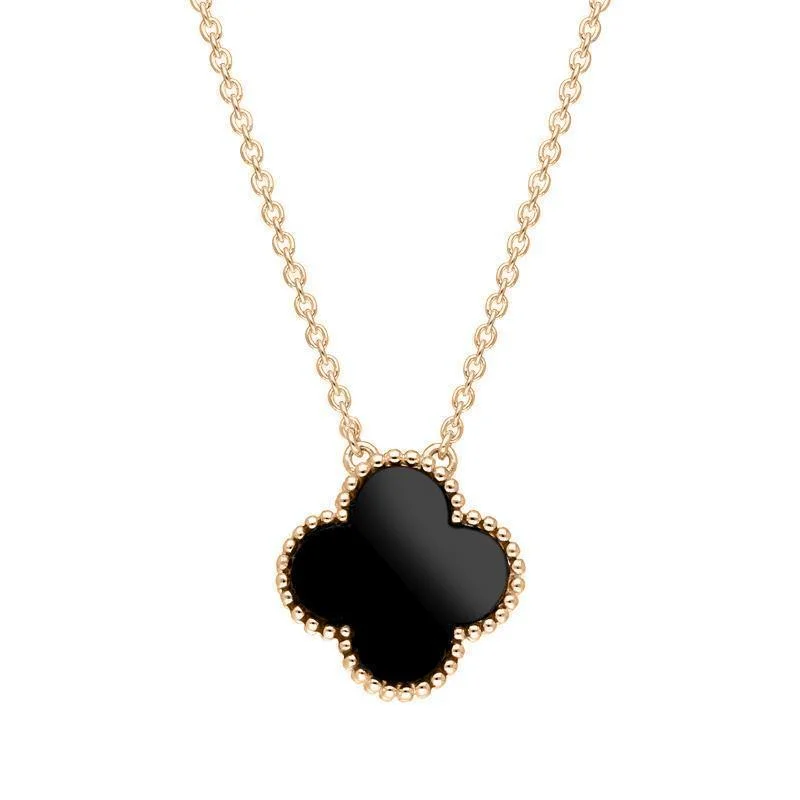 chain necklaces matching bracelets9ct Rose Gold Whitby Jet Bloom Large Four Leaf Clover Ball Edge Chain Necklace chain necklaces matching bracelets9ct Rose Gold Whitby Jet Bloom Large Four Leaf Clover Ball Edge Chain Necklace