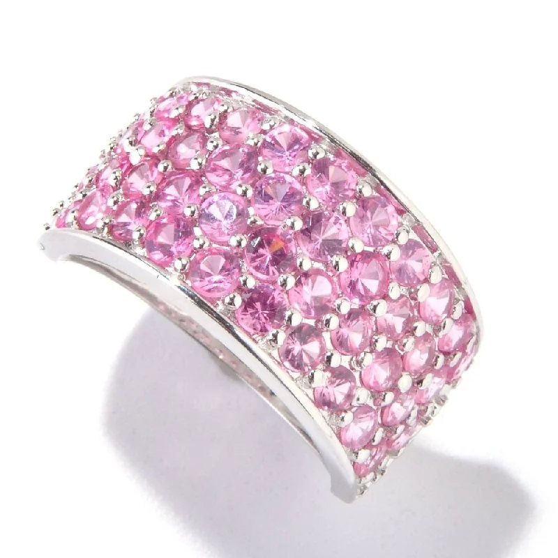 Sapphire Gemstone Rings in 18K White Gold with Diamond Accents for an Elegant EngagementSterling Silver 2.39Ctw Pink Spinel Cluster Ring Sapphire Gemstone Rings in 18K White Gold with Diamond Accents for an Elegant EngagementSterling Silver 2.39Ctw Pink Spinel Cluster Ring