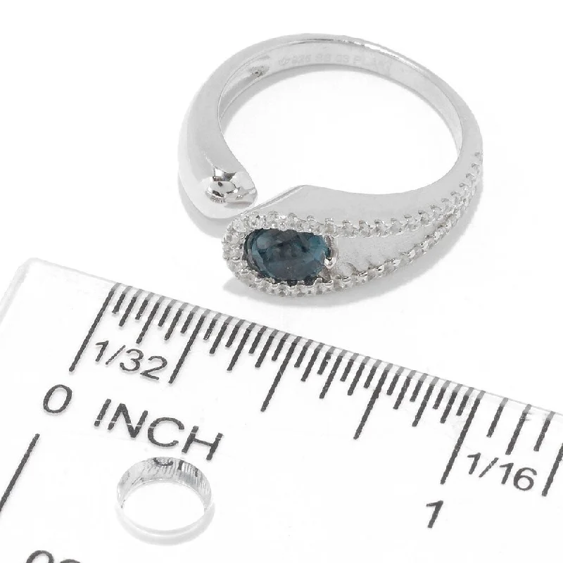 Ruby Gemstone Rings in 14K Yellow Gold with a Solitaire Setting for a Classic and Bold StatementSterling Silver London Blue Topaz and White Zircon Bypass Band Ring