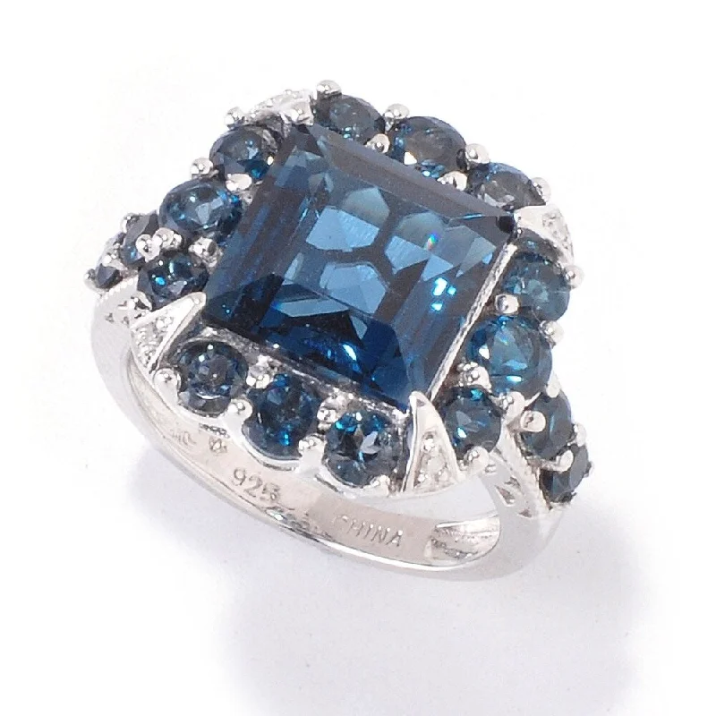 Opal Gemstone Rings in Rose Gold with a Milgrain Edge for a Feminine and Romantic StylePlatinum O/ Silver 8.31Ctw London Blue Topaz Ring Opal Gemstone Rings in Rose Gold with a Milgrain Edge for a Feminine and Romantic StylePlatinum O/ Silver 8.31Ctw London Blue Topaz Ring