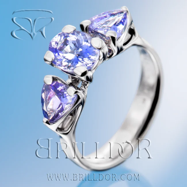 Men's Tourmaline Engagement Rings in 18K Two - Tone Gold with a Floral - Inspired SettingLavender ring Men's Tourmaline Engagement Rings in 18K Two - Tone Gold with a Floral - Inspired SettingLavender ring