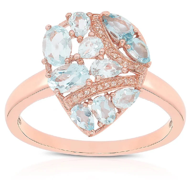 Amethyst Gemstone Rings in Sterling Silver with a Halo of Cubic Zirconia for a Budget - Friendly LuxuryDolce Giavonna Rose Gold Over Sterling Silver Blue Topaz and Cubic Zirconia Teardrop Ring Amethyst Gemstone Rings in Sterling Silver with a Halo of Cubic Zirconia for a Budget - Friendly LuxuryDolce Giavonna Rose Gold Over Sterling Silver Blue Topaz and Cubic Zirconia Teardrop Ring