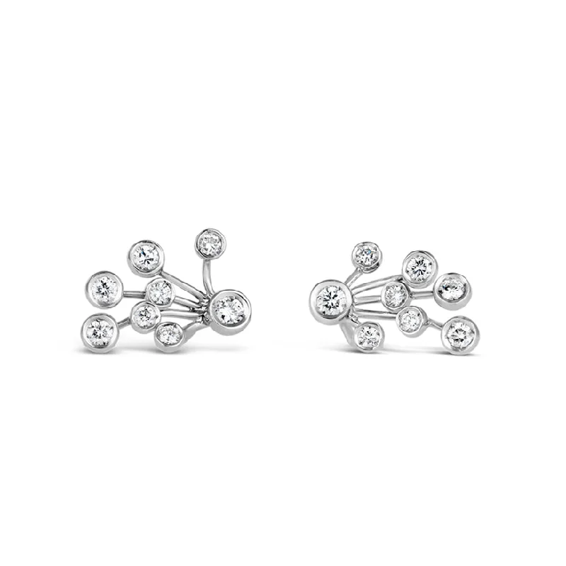 Blue Topaz - Embellished Wedding Bands in Silver for a Birthstone - Inspired and Colorful PieceFavero Diamond Spray Stud Earrings Blue Topaz - Embellished Wedding Bands in Silver for a Birthstone - Inspired and Colorful PieceFavero Diamond Spray Stud Earrings
