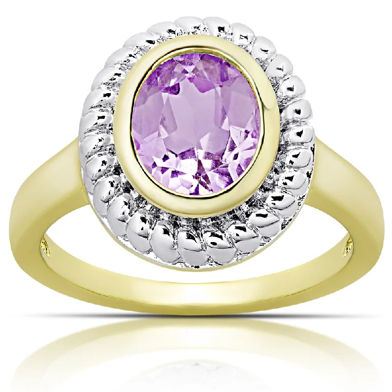 Topaz Gemstone Rings in 10K Gold with a Channel - Set Design for a Contemporary and Durable OptionDolce Giavonna Gold over Sterling Silver Amethyst Oval Ring (Size 7) Topaz Gemstone Rings in 10K Gold with a Channel - Set Design for a Contemporary and Durable OptionDolce Giavonna Gold over Sterling Silver Amethyst Oval Ring (Size 7)