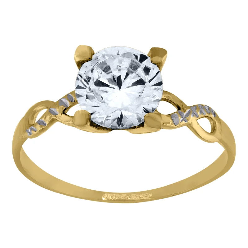 Men's Tanzanite Engagement Rings in Palladium with a Three - Stone ArrangementKeene Jewelers 14kt Two-tone Gold Womens Cubic Zirconia Diamond-cut Polished Finish Engagement Ring Men's Tanzanite Engagement Rings in Palladium with a Three - Stone ArrangementKeene Jewelers 14kt Two-tone Gold Womens Cubic Zirconia Diamond-cut Polished Finish Engagement Ring